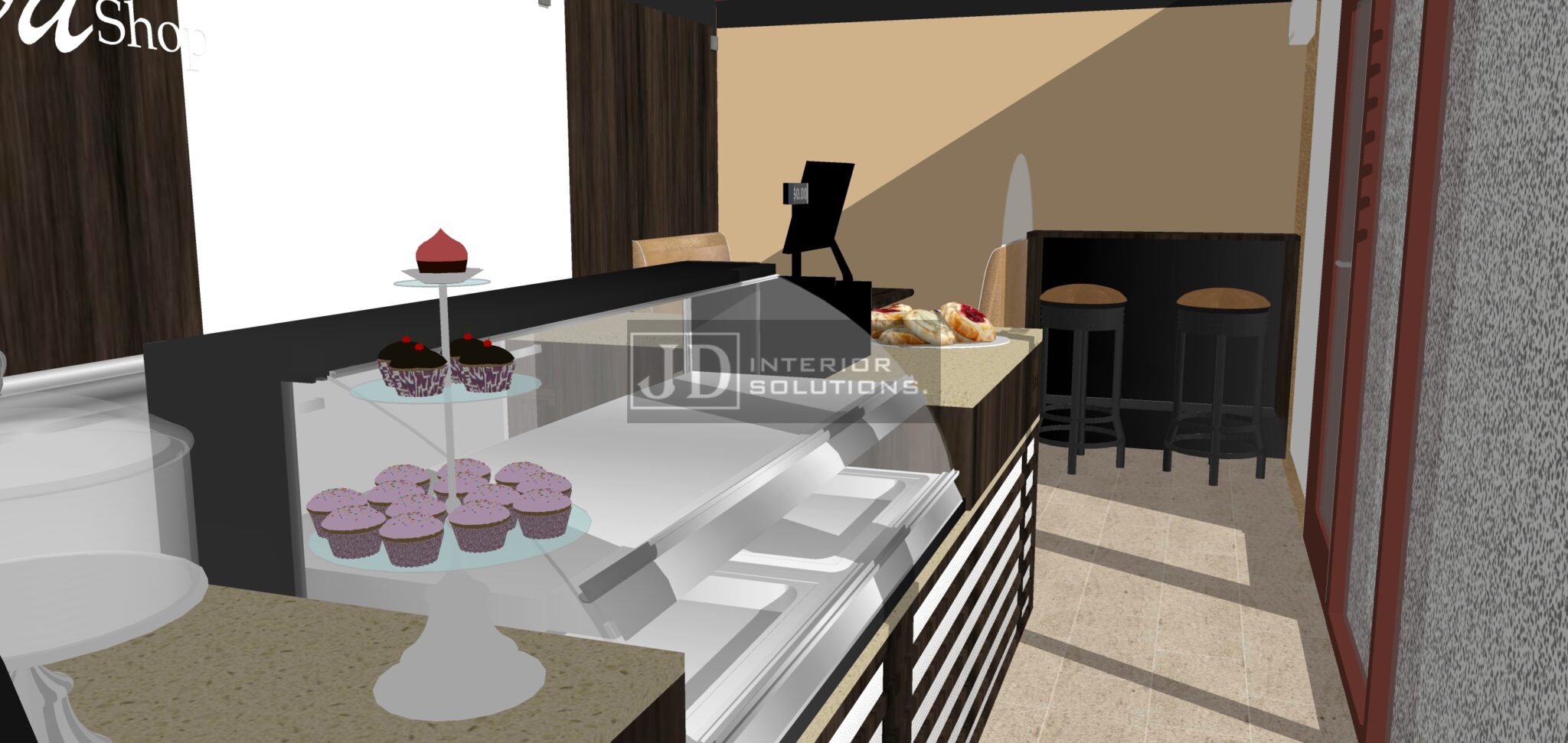 Little Dessert Shop Seating Option 4- 6.8m x 3.4m POD