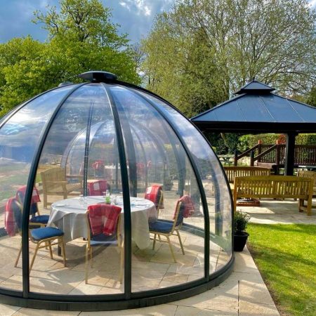 dinning domes outside garden